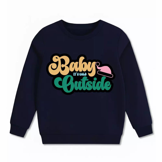 Baby Outside Sweatshirt Navy Blue