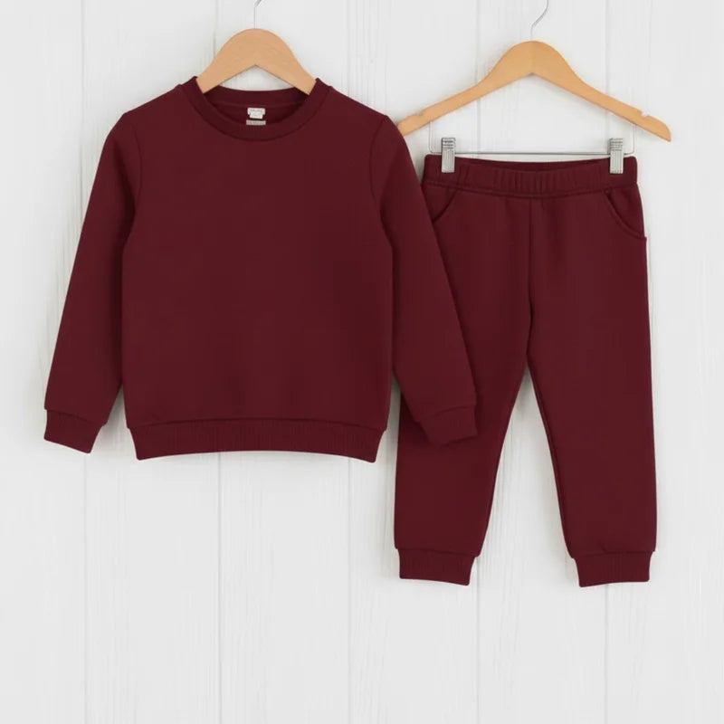 Kids Track Suit - Maroon