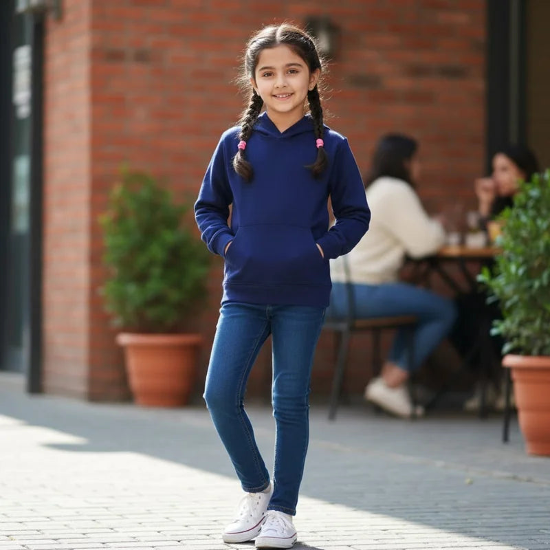 Fleece Hoodie - Navy Blue