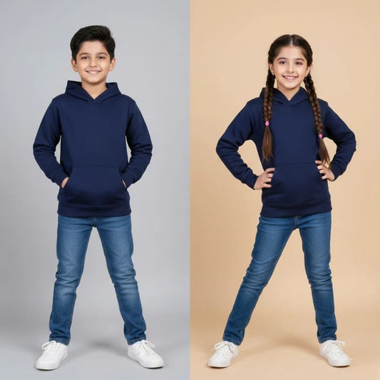 Fleece Hoodie - Navy Blue