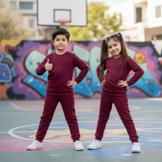 Kids Track Suit - Maroon