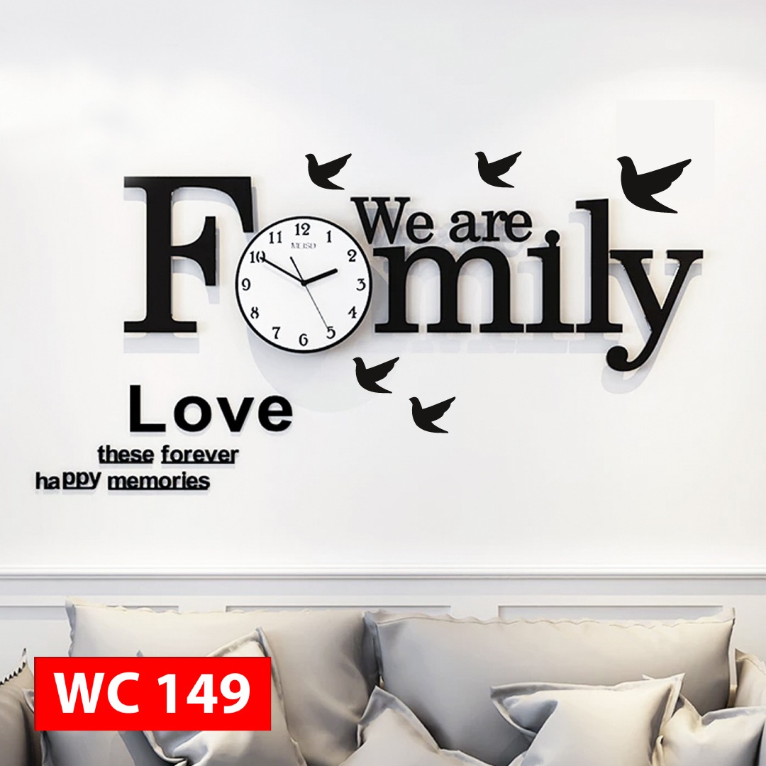 Stylish Modern Family Clock (WC149)